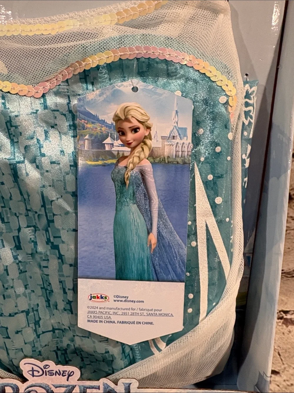 Disney Frozen Elsa Shimmering Aqua and White Dress Costume